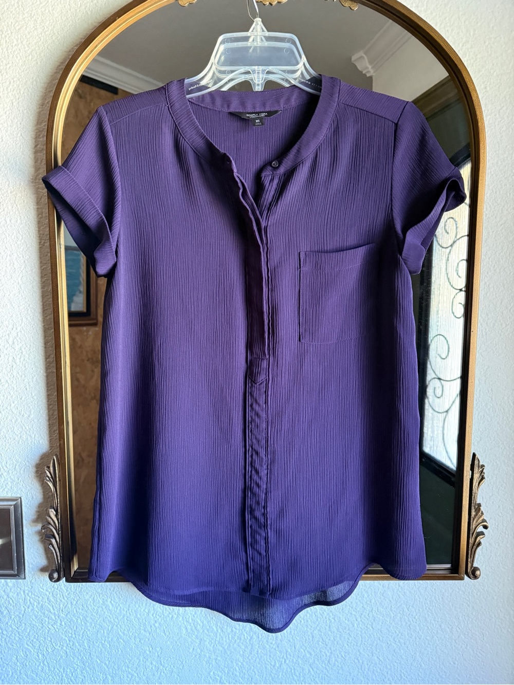 Simply Vera Deep Purple Top